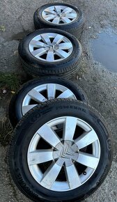 Letná sada CITROEN 215/60 r16 originál ALU DISKY 5x98