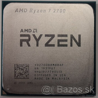 AMD Ryzen 7 2700, 3.2GHz (4.1GHz),  8c/16t, 65W, soc. AM4