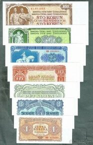 Staré bankovky KOMPLET sestava 1953 bezvadný stav