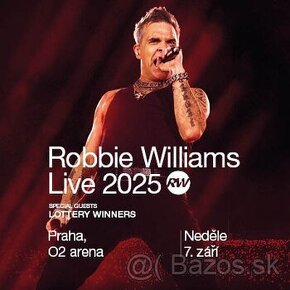 ❗ROBBIE WILLIAMS❗- O2 Aréna Praha - TOP vstupenky 7.9.2025