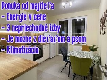 3-izbový byt od majiteľa, energie v cene