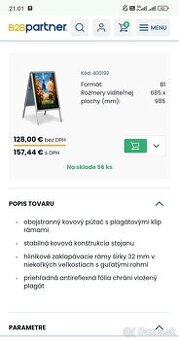 pútač,reklamný stojan zľava 70%