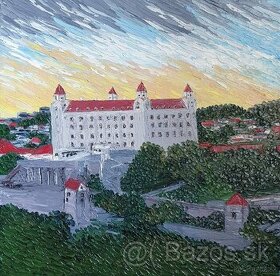 Predám obraz "Bratislavský hrad pri západe slnka"