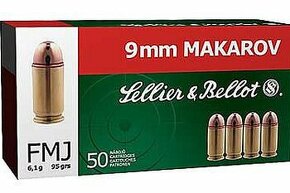 Predam strelivo 9mm Makarov Sellier Bellot 0,3e - 1