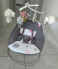 KINDERKRAFT Lehátko hojdacie Minky Pink 0m+, do 9 kg