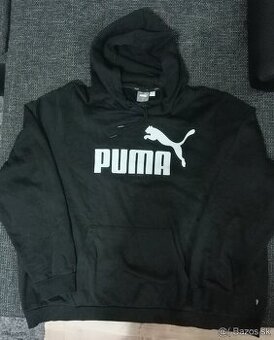 Puma pánska mikina čierna ,bavlna