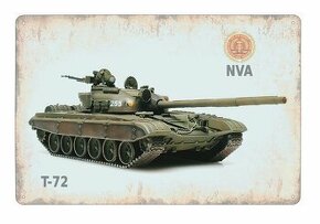 plechová cedule - tank T-72