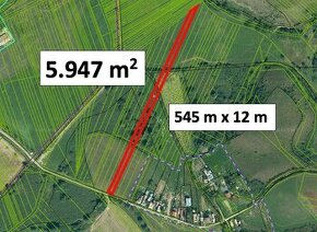 HOSTICE – 5.947 m2 PÔDA v podiele 1/1 – Na predaj