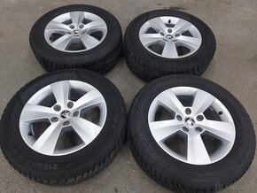 5x112R16 elektrony orig.ŠKODA-215/60R16 GOODYEAR zimne pneu