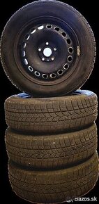 205/60 r16 zimné pneu + plech. disky 5x112