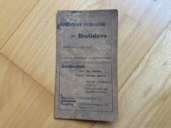 Slovenský štát 1941 Cestovný poriadok Bratislava REZERVOVANY