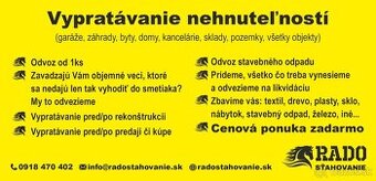 Vypratavanie garáže , záhrady , byty , domy , kancelárie