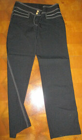 Čierne dámske nohavice Rebeca, veľ. 40- elastické - 1