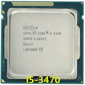 Predám procesor Intel i5-3470, Socket LGA1155, 3.2GHz