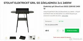 STOLNÝ ELEKTRICKÝ GRIL - DARUJEM