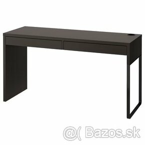 Stôl so šuflikami Ikea Micke - cierno hneda