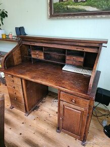 Predám masívny dubový písací stôl 138x70 s nadstavbou