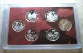 8x Strieborných proof sád "America the Beautiful" 2010-2017