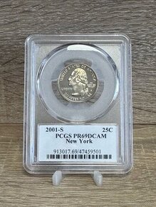 PCGS 2001 New York 50 State Quarter, 5.985 kusov