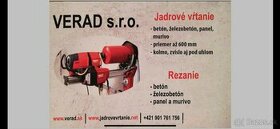 Jadrové vŕtanie,rezanie betónu