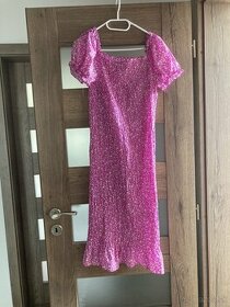 ružové šaty L - 1