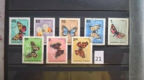 Poštové známky č.493 - 20 sérií MAĎARSKO - fauna II.