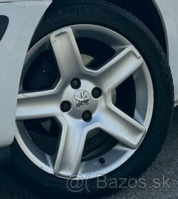 2003 Peugeot 307 Original ALU + zimné pneu 205/50 r17 4x108 - 1