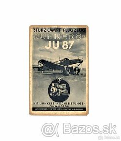 plechová cedule: JUNKERS - reklama na motor pro JU 87