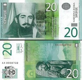 20 Dinárov Srbsko 2006, P47 UNC
