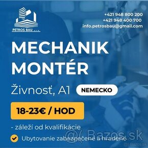 Práca pre montérov / mechanikov nemecko 2025