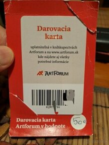 50€ Darovacia karta knihkupectva Artforum