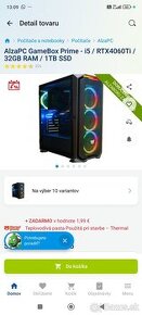 Herný Pc aj s monitorom  i5 / RTX4060Ti / 32GB RAM / 1TB SSD