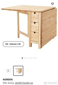 Rozkladací stôl IKEA Norden