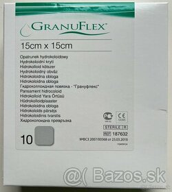 Priľnavý nasiakavý hydrokoloidný obväz Granuflex 15x15cm