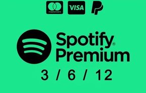 Spotify Premium 3/6/12 mesiacov | najlepšia cena