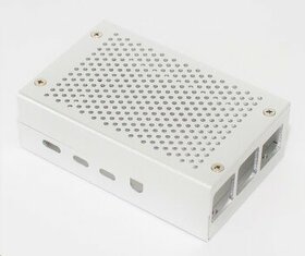 Hliníková krabička pre Raspberry Pi 4B, strieborná