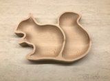 Drevená miska v tvare veveričky - 1