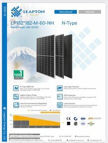 Fotovoltaicke panely LEAPTON SOLAR 500Wp N-type