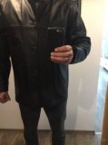 Kožená bunda, čierna, veľkosť XL