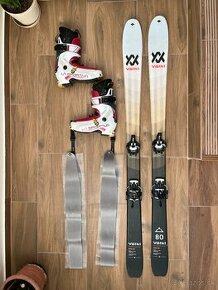 Skialpový set - Lyže Volkl 150cm lyžiarky La Sportiva 24 - 1