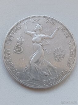 5 Korún FJ I. 1908  JUBILEJNÁ  Rakúsko - Uhorsko - 1