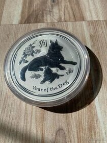 STŘÍBRNÁ MINCE 1 KG LUNAR SERIES II YEAR OF THE DOG 2018