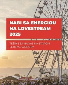 Predám lístok na lovestream 2025