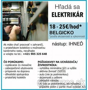 Hľadáme elektrikárov