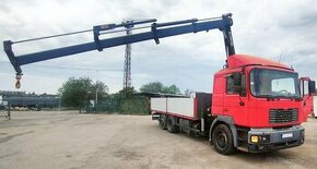 2001 MAN 6x2 valník 6.3m+HR Hiab 102 lůžko jeřáb - 1