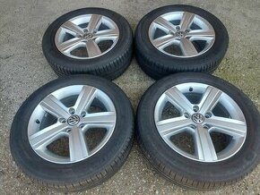 5x112R16 sada kolies orig.VW -ŠKODA-205/55R16 letne pneu