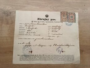 Zbrojní pas - preukaz 1899 Rakúsko Uhorsko, Brušperk - 1