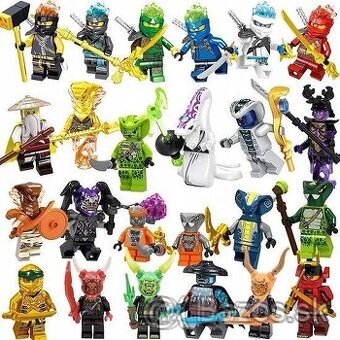 NINJAGO sada 24 ks postaviciek+zbrane