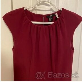 Šaty burgundy H&M veľ.36/38 - 1