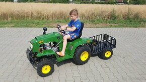 Dětský čtyřtaktní zahradní traktor s přívěsem 110c